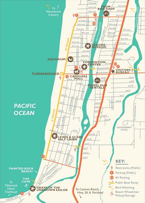 seaside oregon boardwalk map.